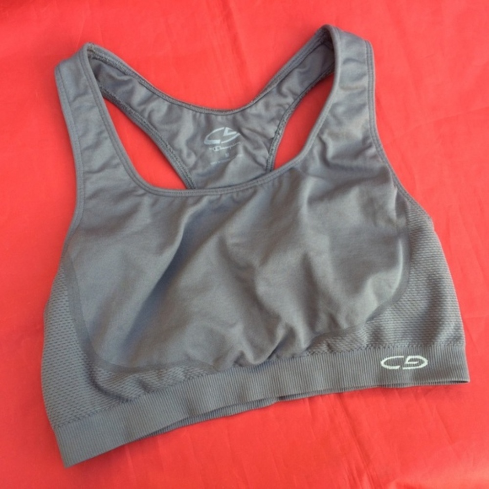 Champion C9 Racer Back Sports Bra Gray Stretch M